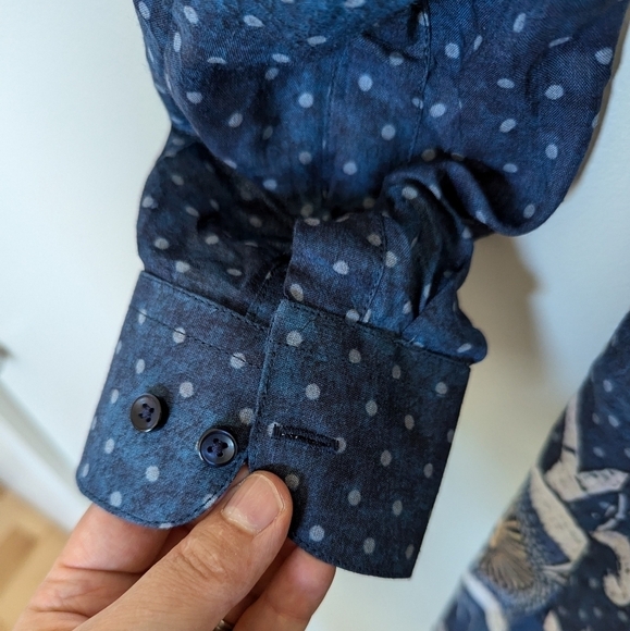 Kalki men blue floral kurta sz M - Picture 4 of 6